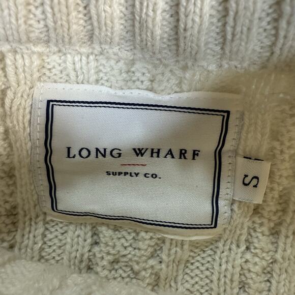 Long Wharf Supply Co. Women's Sag Harbor Sweater Cable Knit Fisherman Size S - Picture 3 of 7